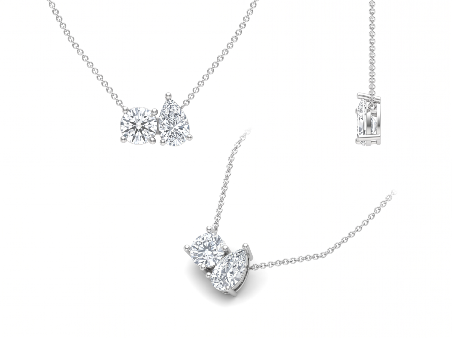 Multi Shape Diamond Pendant / MDG-N-1304