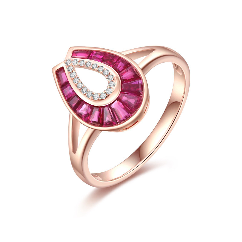 Horse Shoes Ruby and Diamond Ring / PK-12SR/NMR