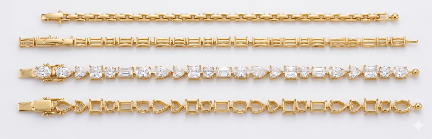 Gemstone Tennis Bracelet / PK-122B