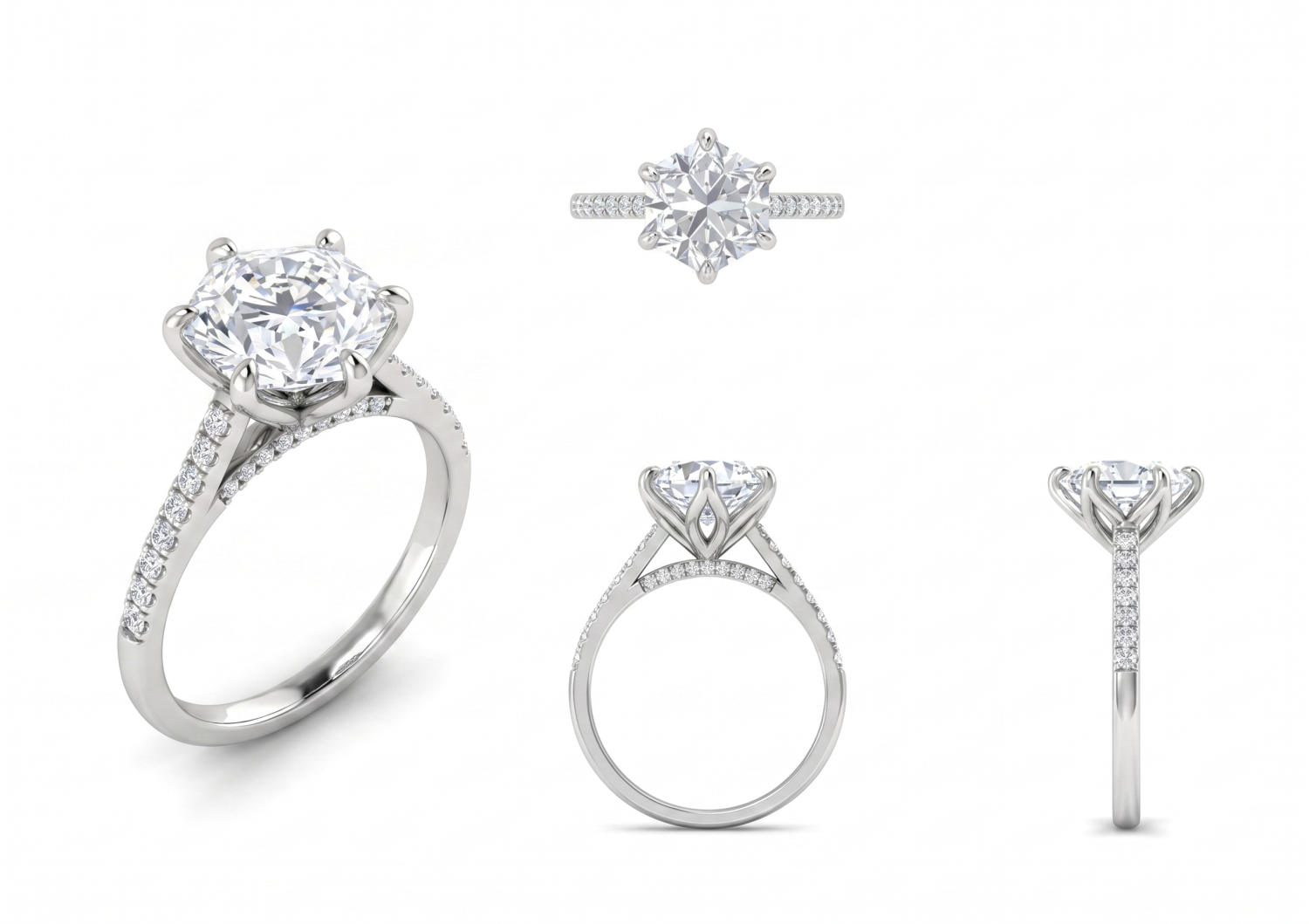 Round Diamond Engagement Ring / MDG-R-568
