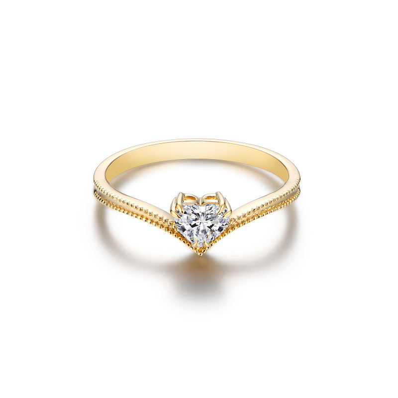 GIA Certified Heart White Diamond Ring / PK-60R/HHR