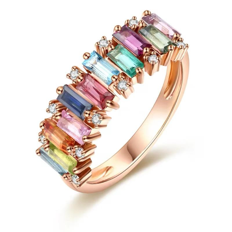 Multi Sapphire and Diamond Ring / PK-169R/CRR
