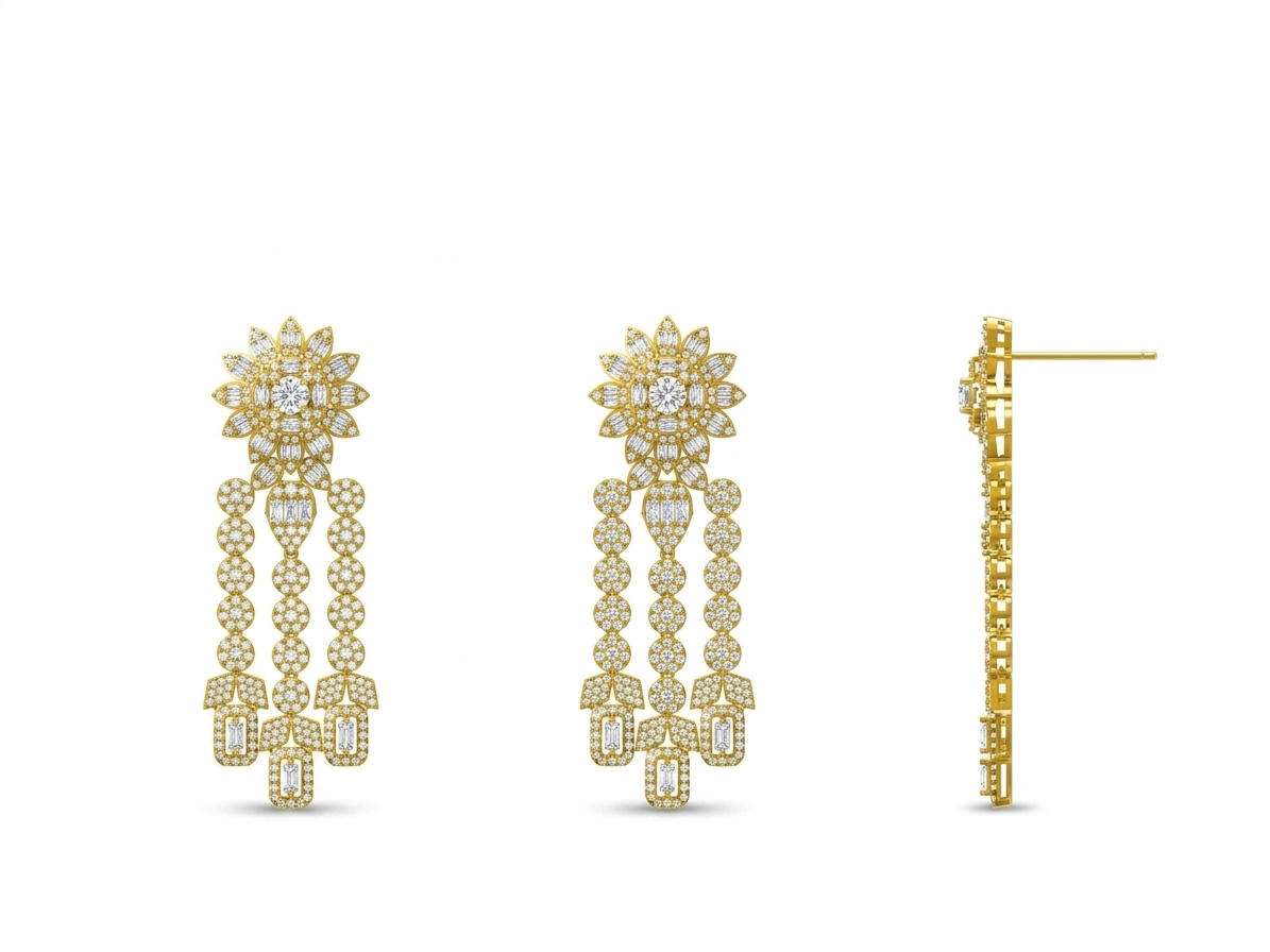 Diamond Earrings / MDG-E-1476