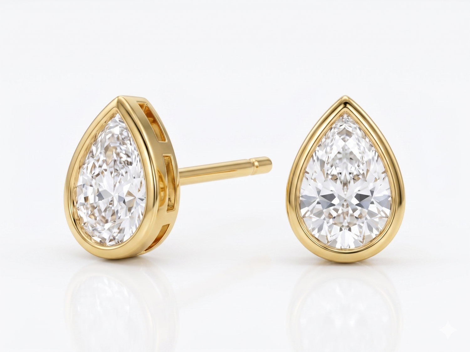 Pear Stud Earrings / MDG-E-1246