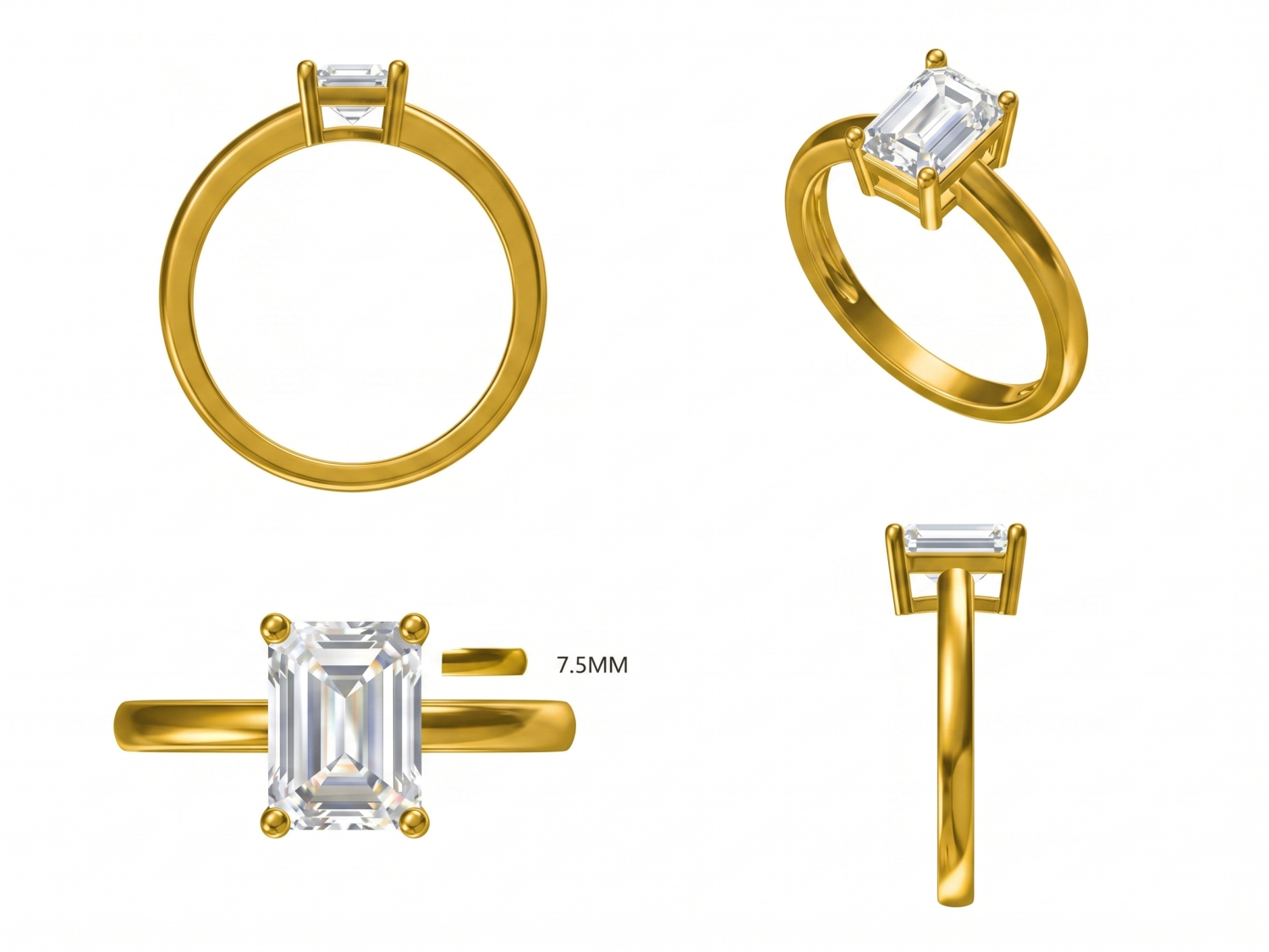 Classic Plain Solitare Ring / MDG-R-1253