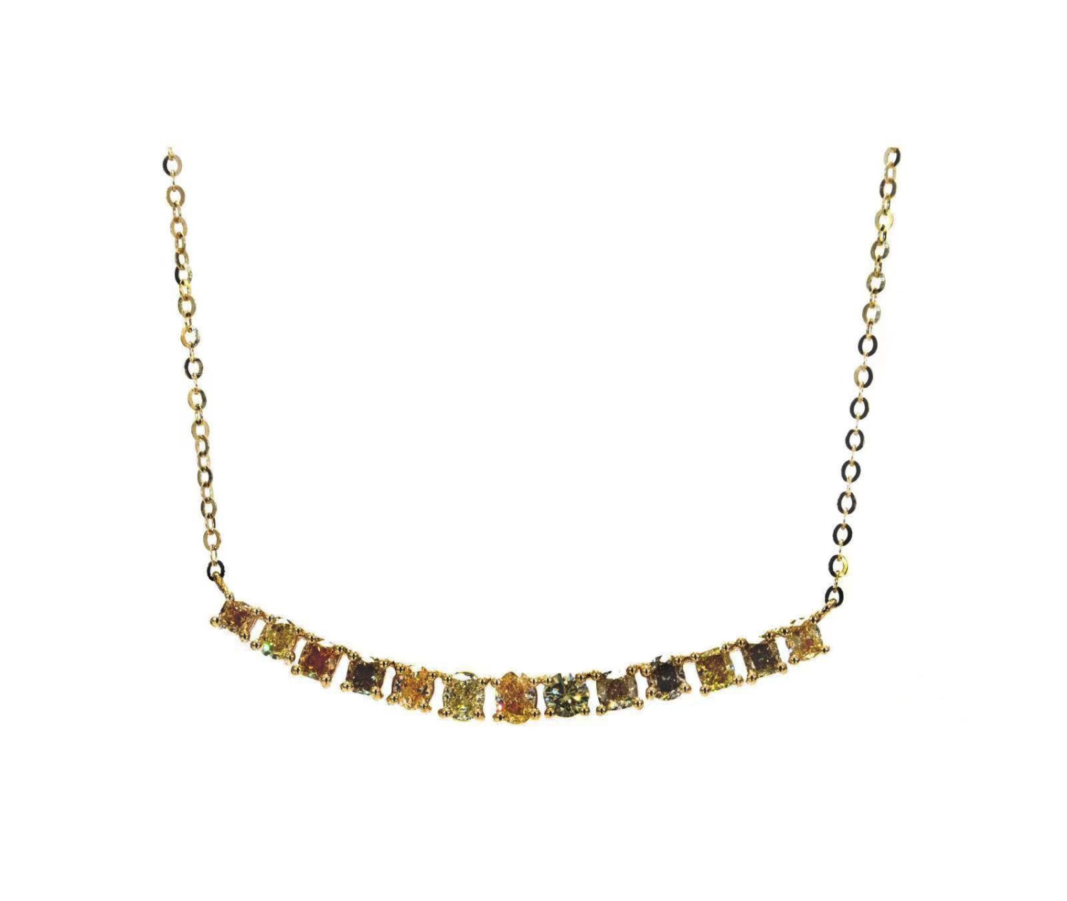 Multi Shape Natural Colour Diamond Pendant / PK-49P/ARR