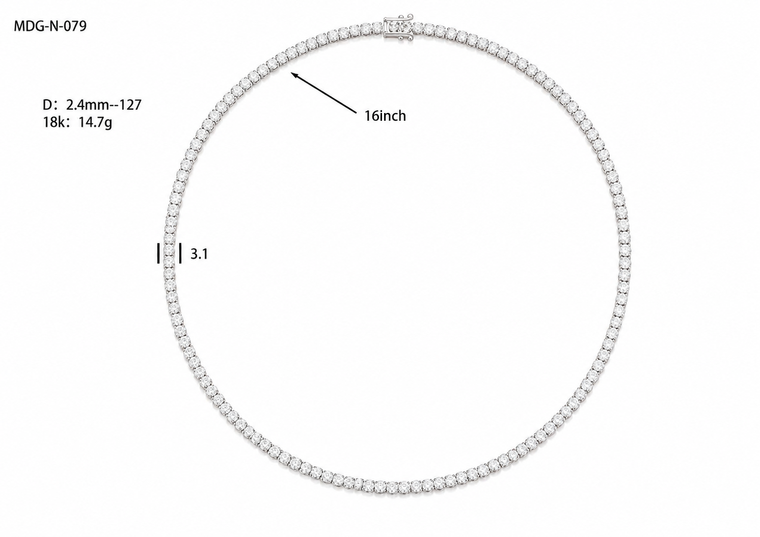 Diamond Necklace / MDG-N-079