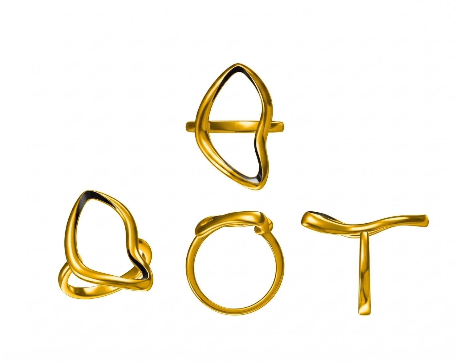 Designer Gold Ring / HK2509031-R