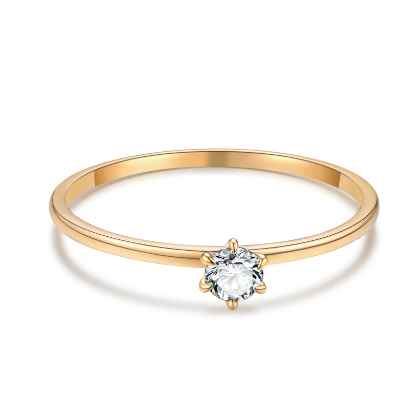 Single Diamond Slim Ring / PK-4R+1/MTR