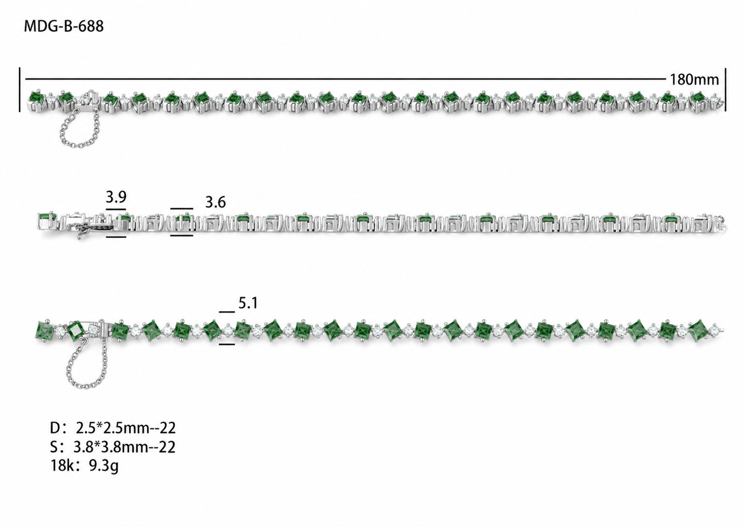 Diamond Bracelet / MDG-B-688