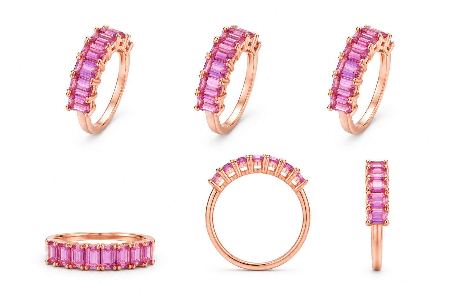 Pink Sapphire With White Diamond Ring / PK-169R+1/CHR