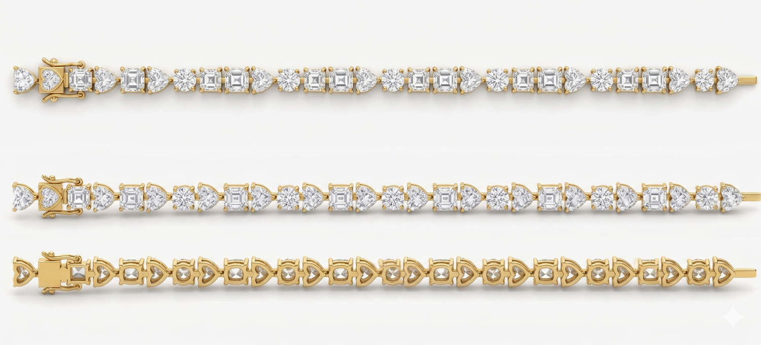Gemstone Tennis Bracelet / PK-116B#