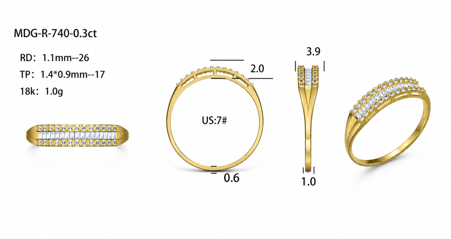 Diamond Rings / MDG-R-740-0.3ct