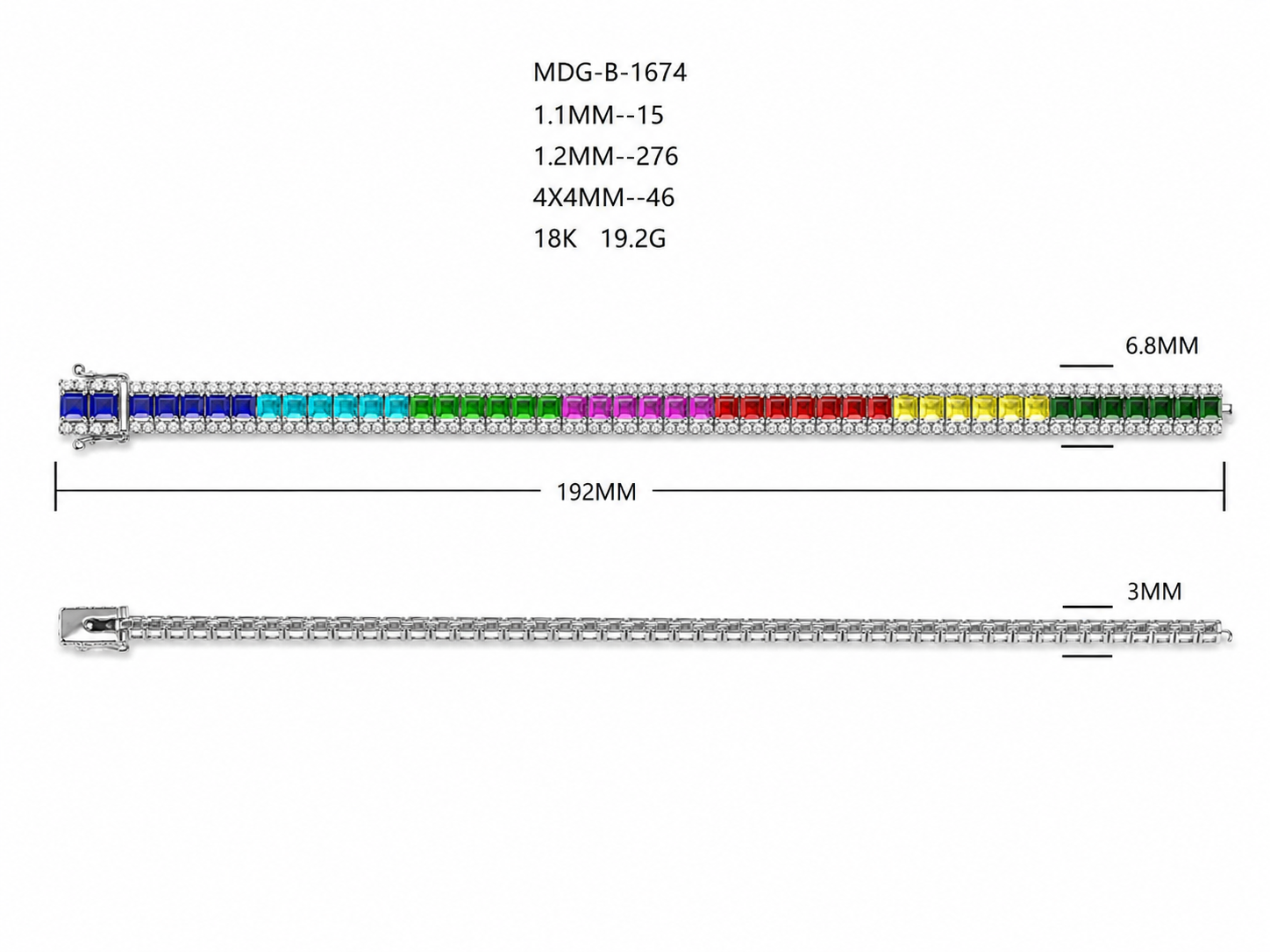 Diamond Bracelet / MDG-B-1674