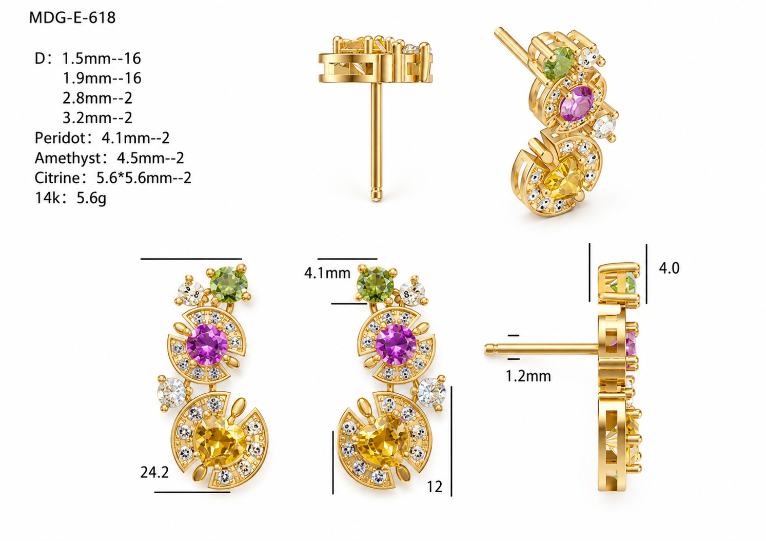 Diamond Earring / MDG-E-618