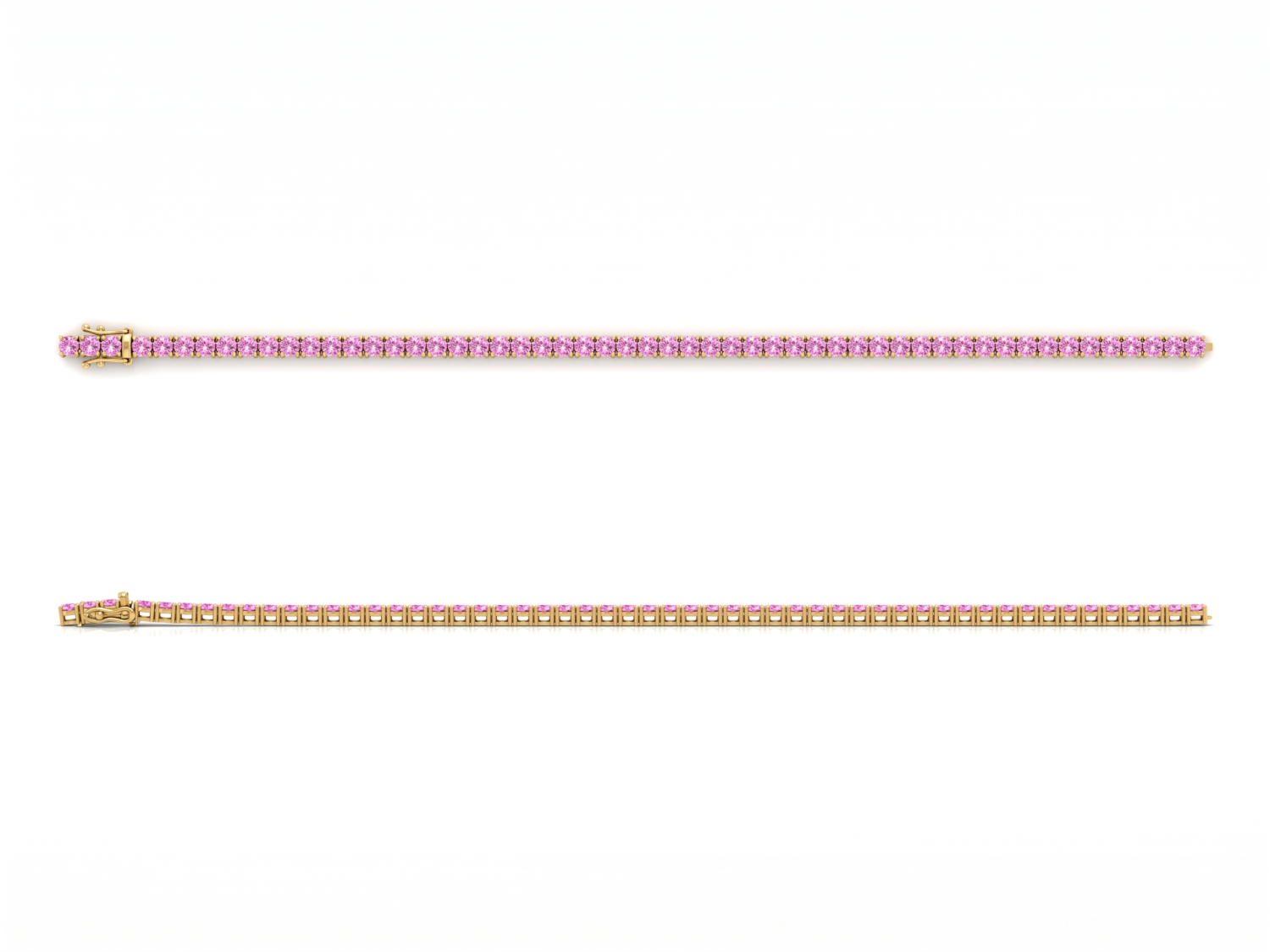 Diamond Tennis Bracelet / MDG-B-1472_3.5mm(PK-134B)