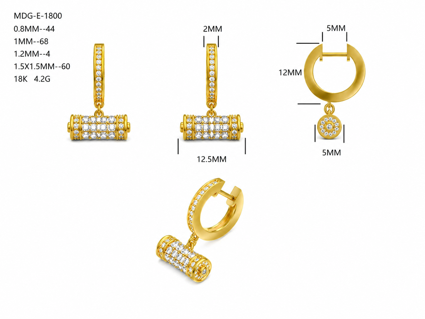 Diamod Earrings / MDG-E-1800