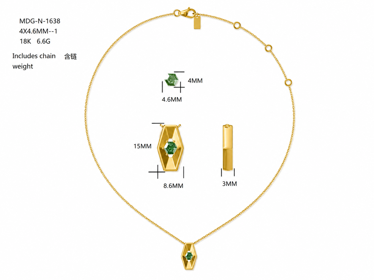 Diamond Necklace / MDG-N-1638