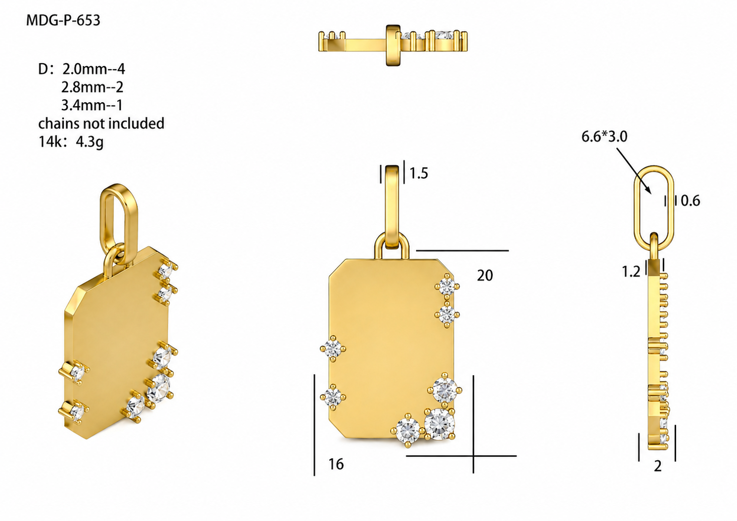 Diamond Pendant / MDG-P-653