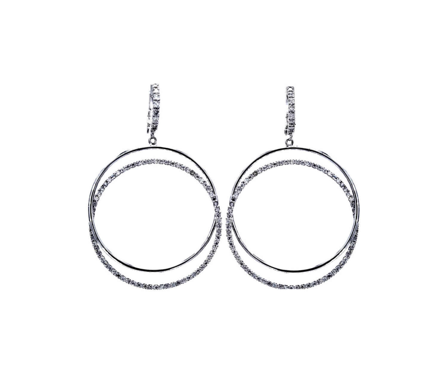 Round Hanging Diamond Earrings / PK-11E/MTMR