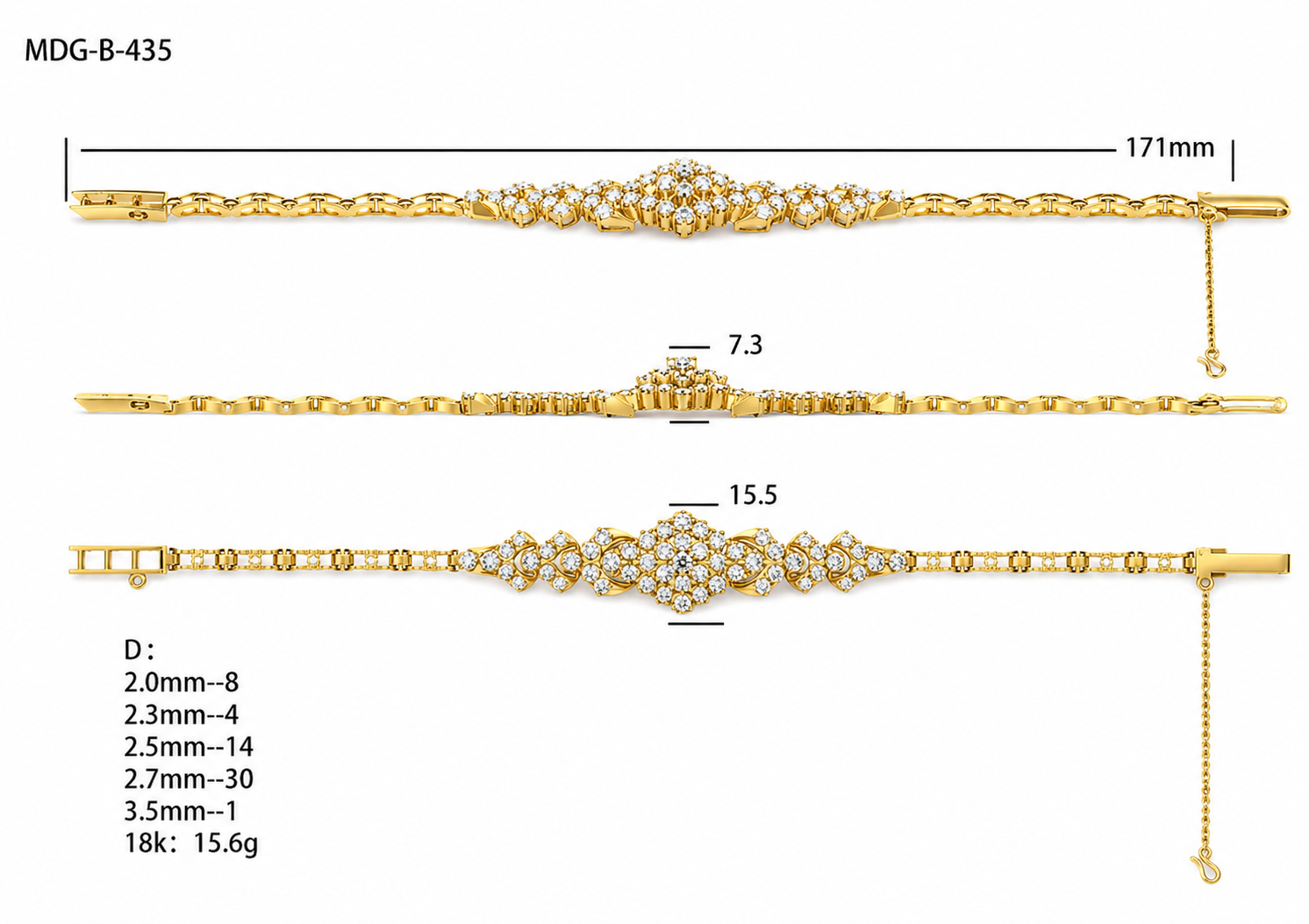 Diamond Bracelet / MDG-B-435