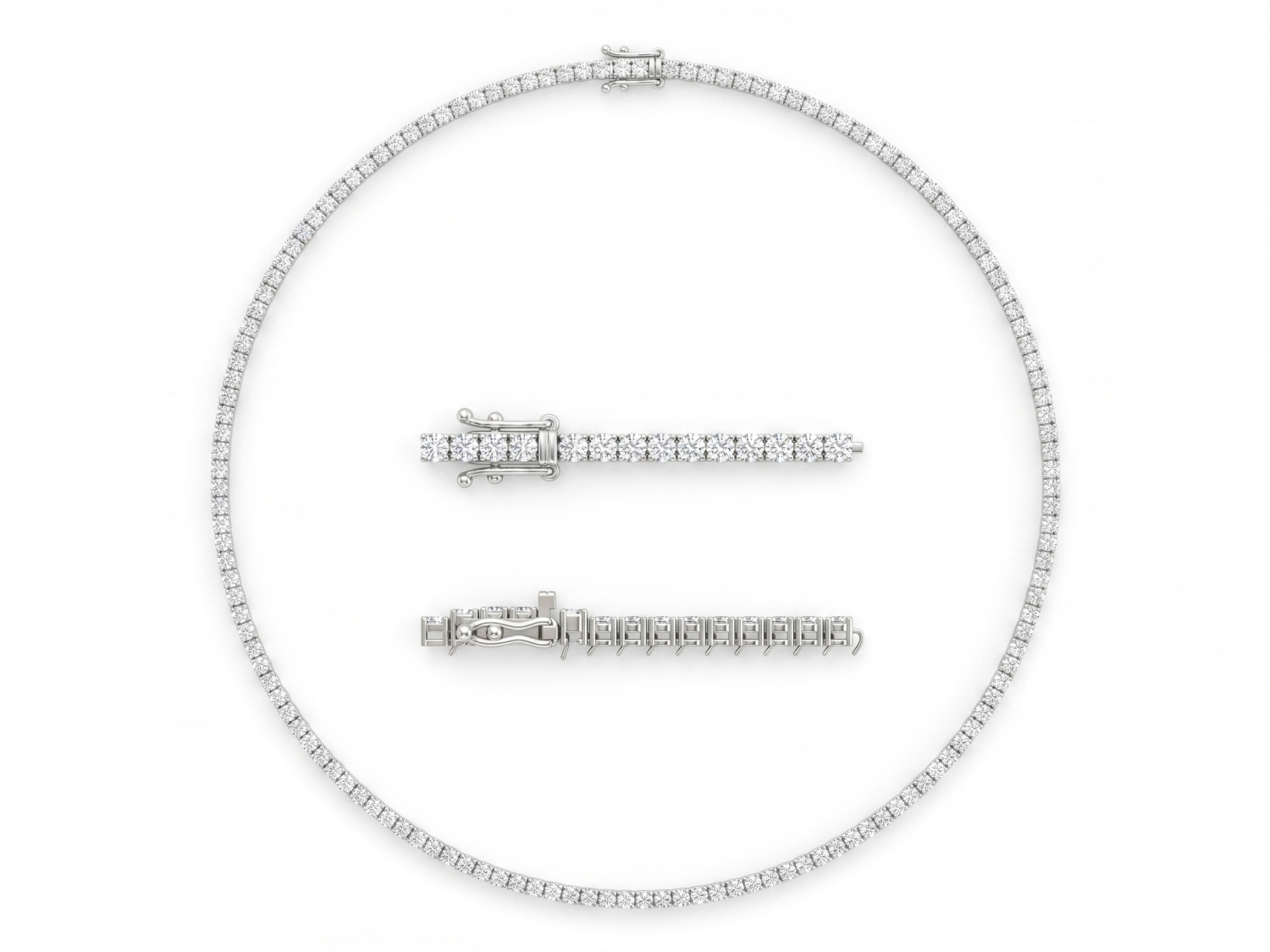 Necklace Tennis 5pt / MDG-N-1358