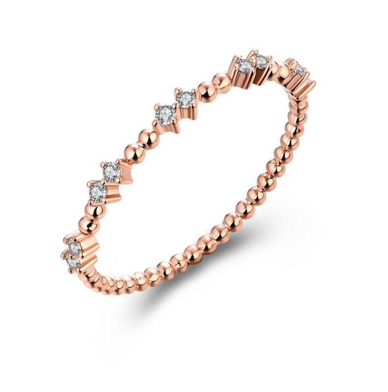 Spaced Diamond Beaded Ring / PK-14R/MER