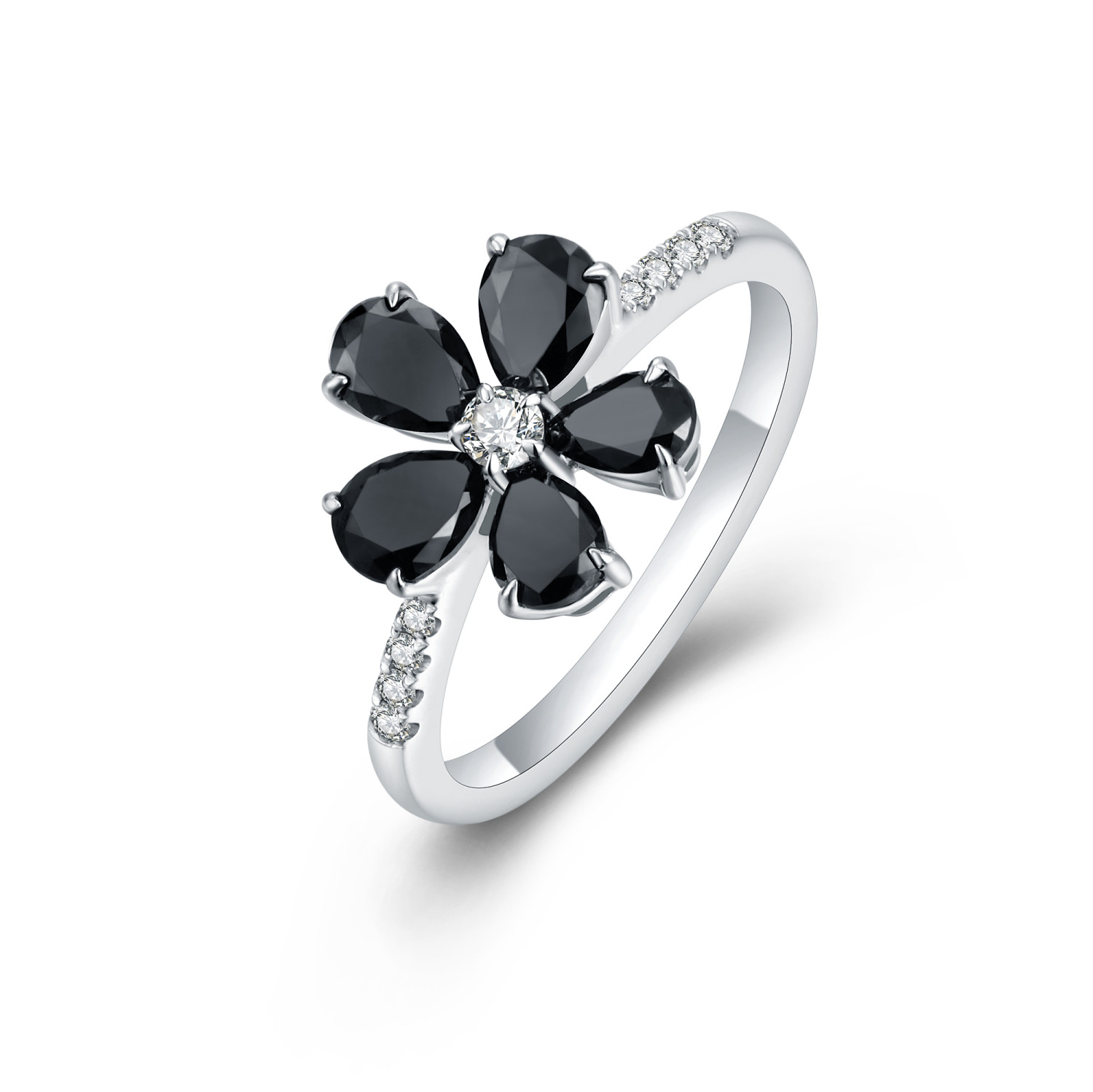 Black & White Diamond Ring / PK-49SR/CNR