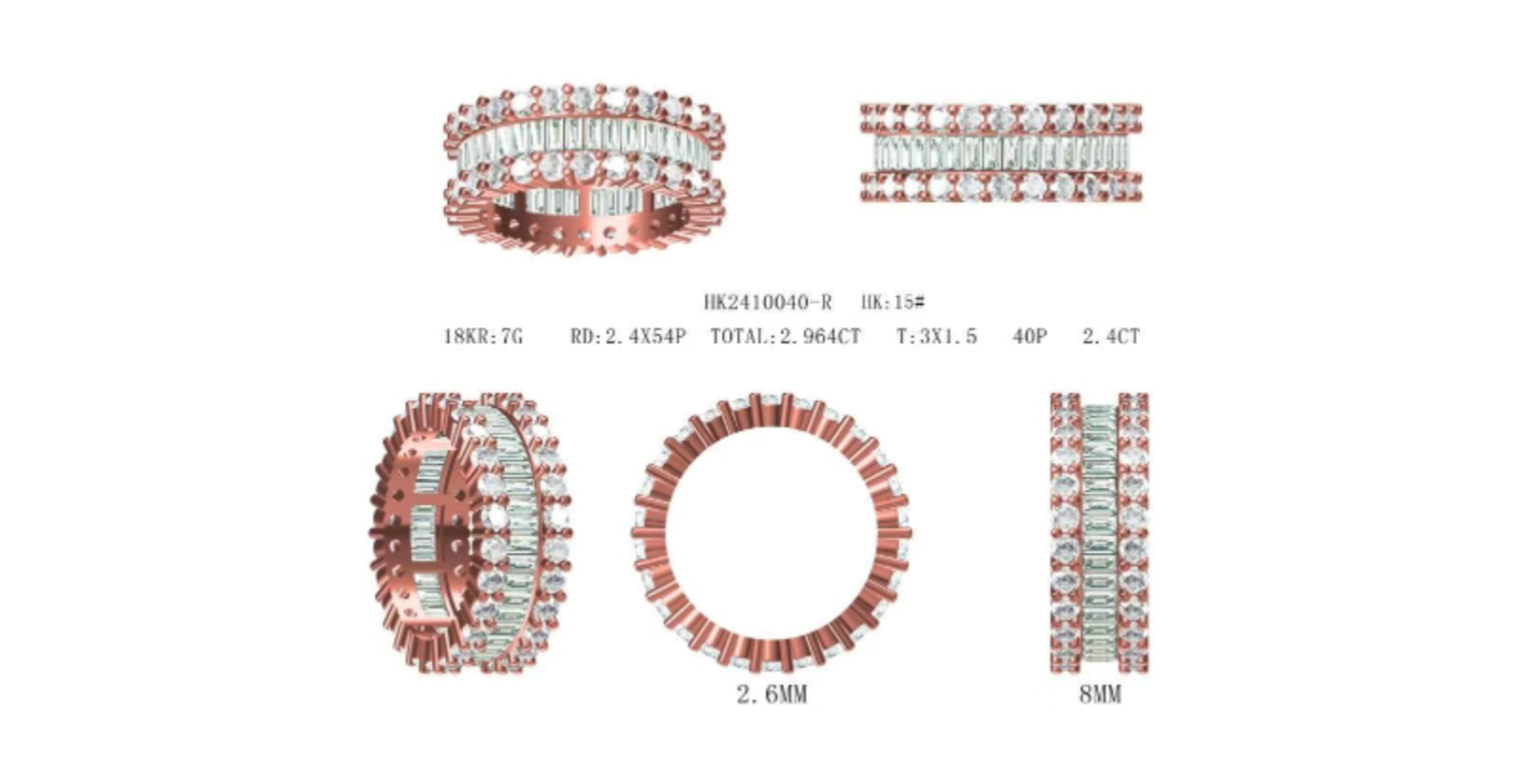 HK2410040-R(PK402R) / Gold and Diamond Ring