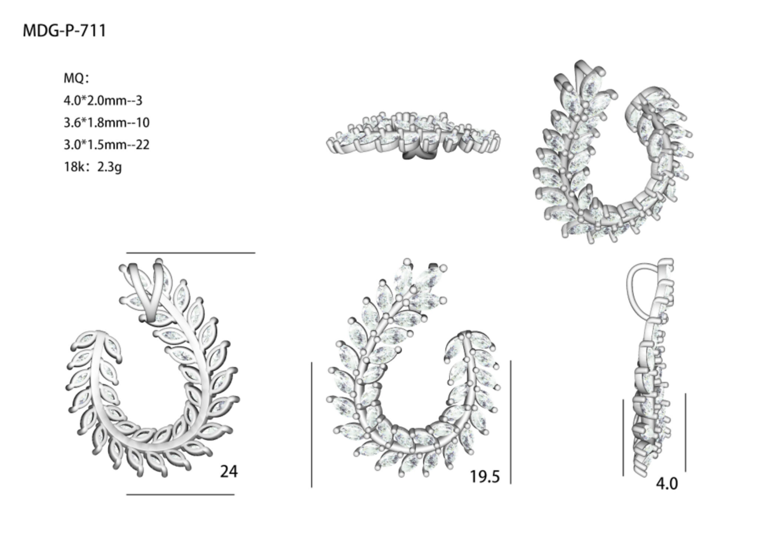 MDG-P-711(PK-101P) / Diamond Pendant