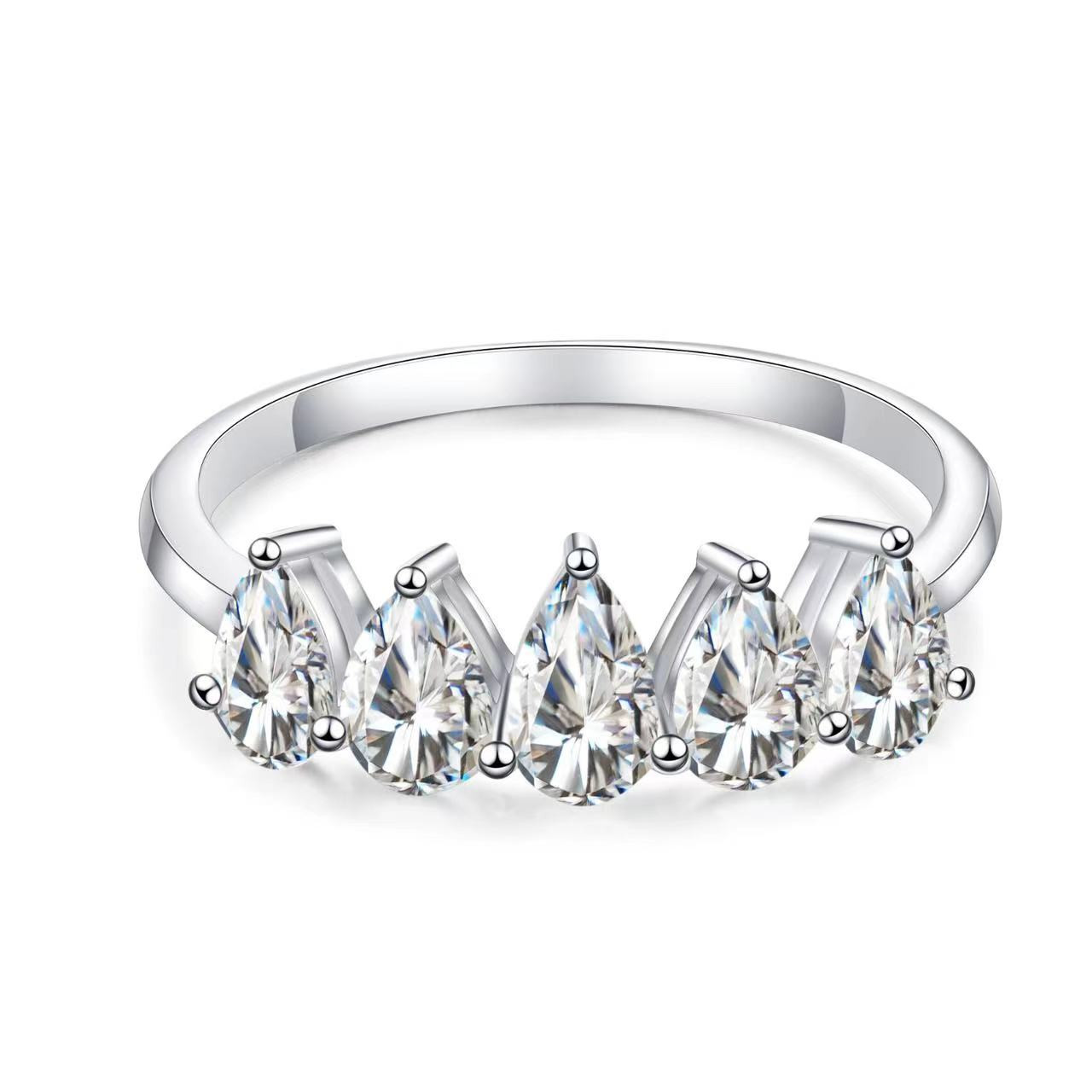 Half Eternity Pear Diamond Ring / PK-55R+1/MNCR