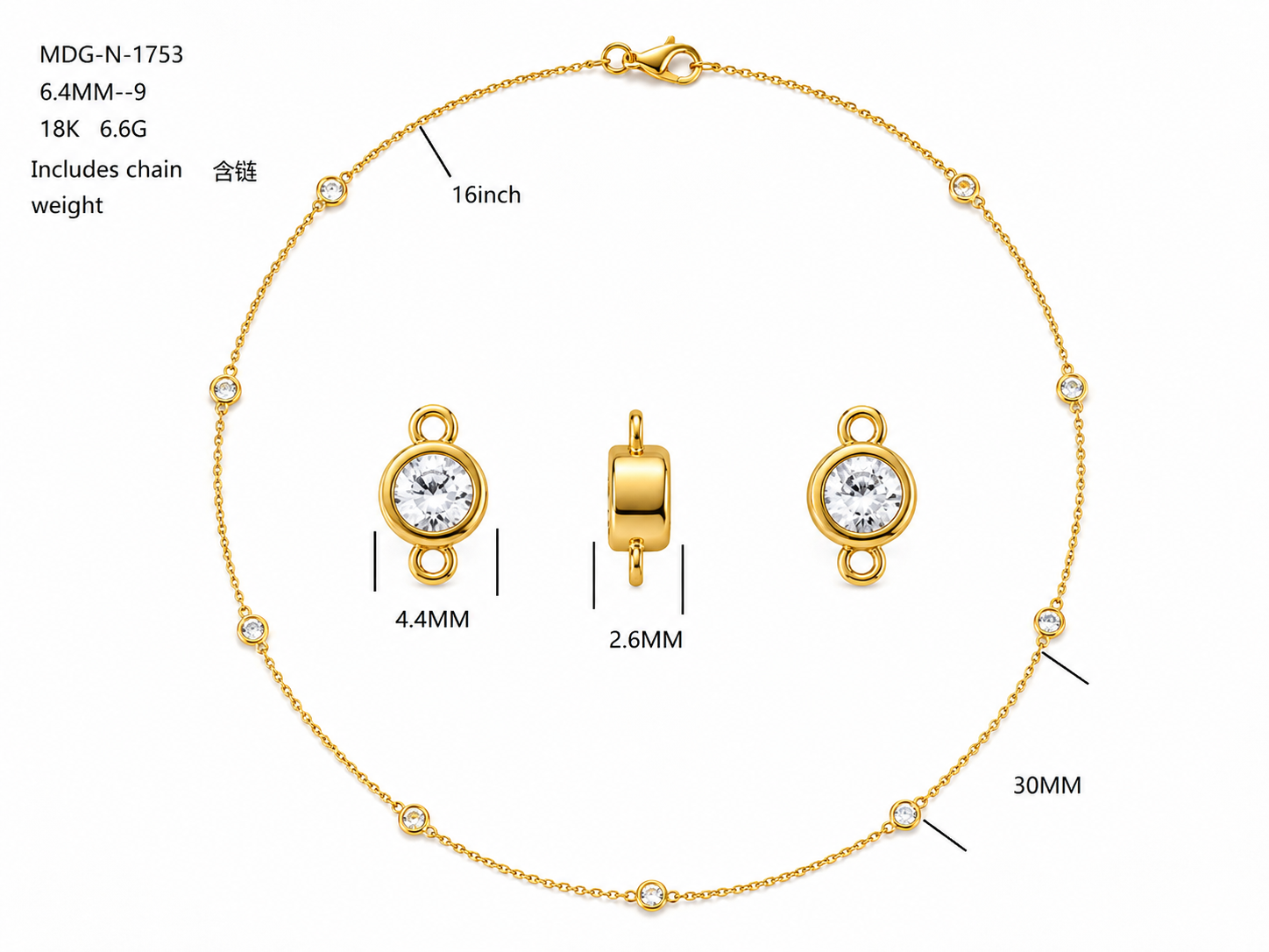 Diamond Necklace / MDG-N-1753