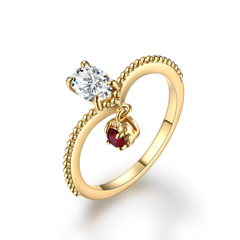 Ruby & Gold Diamond Open Ring / PK-100R+1/AAR