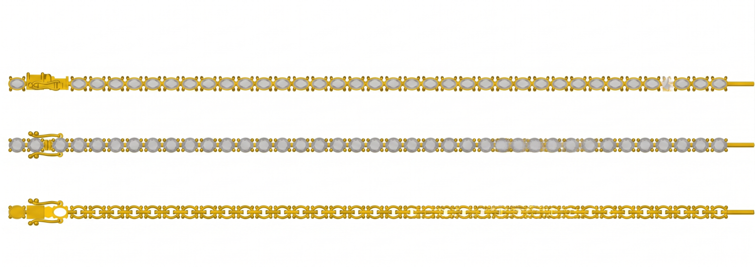 Gemstone Tennis Bracelet / PK-121B