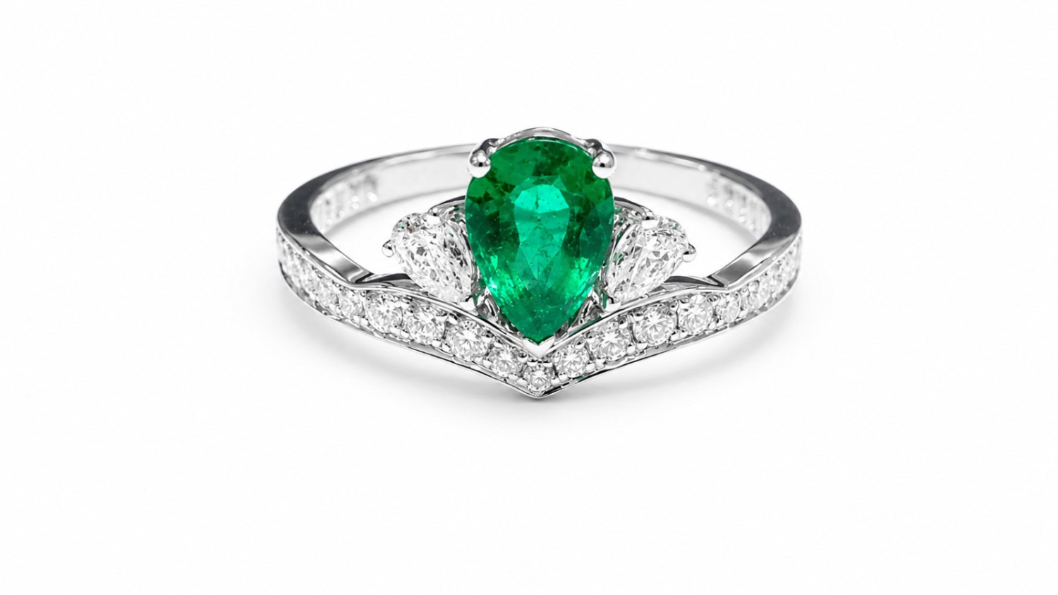 Emerald Ring / HK250298-R(PK-344R)