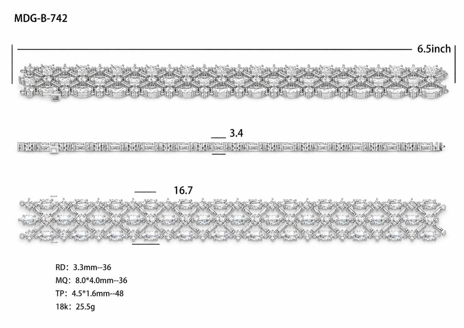 Diamond Bracelet / MDG-B-742