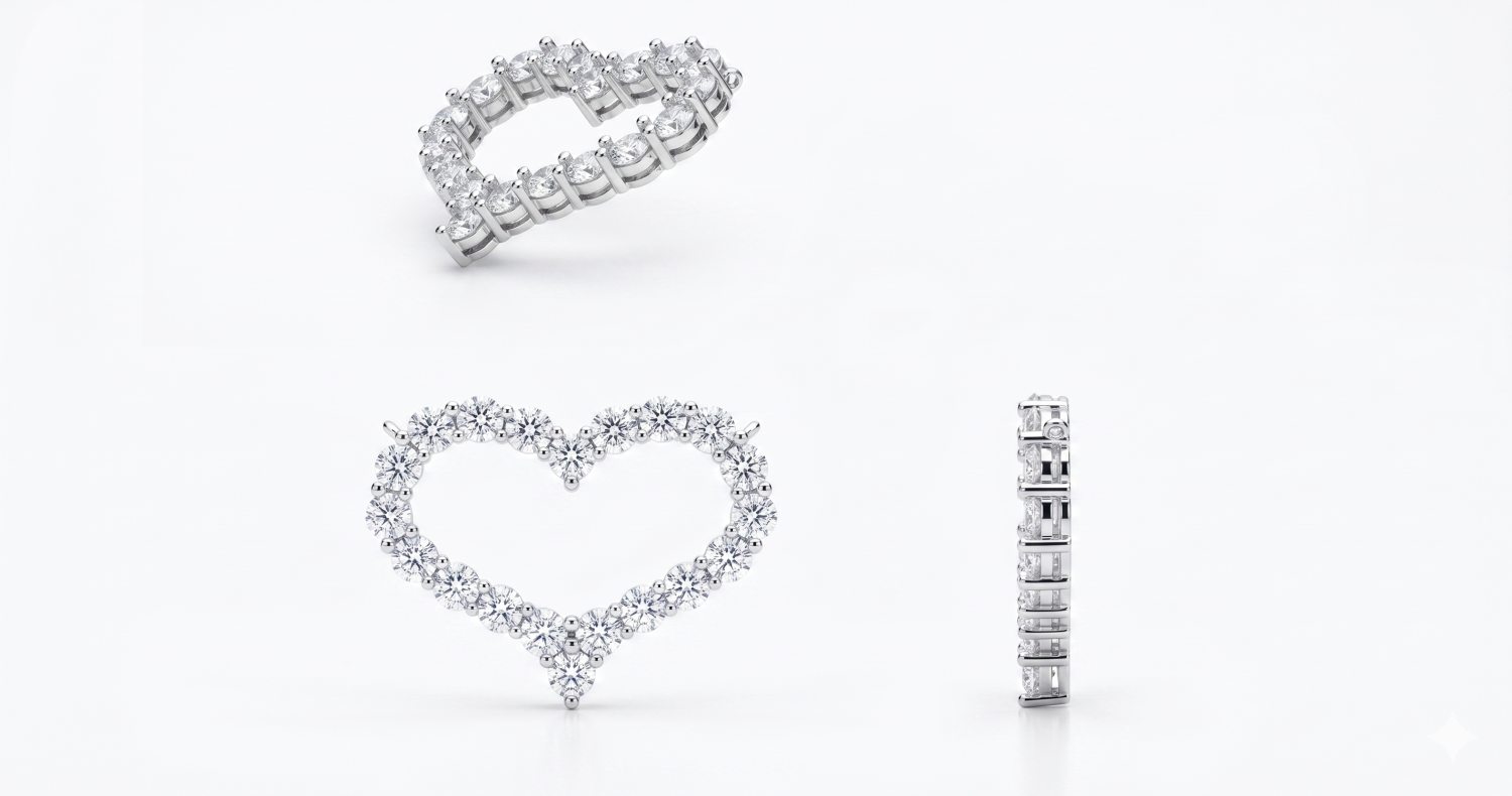Pendant Heart Halo / HK2509030-P