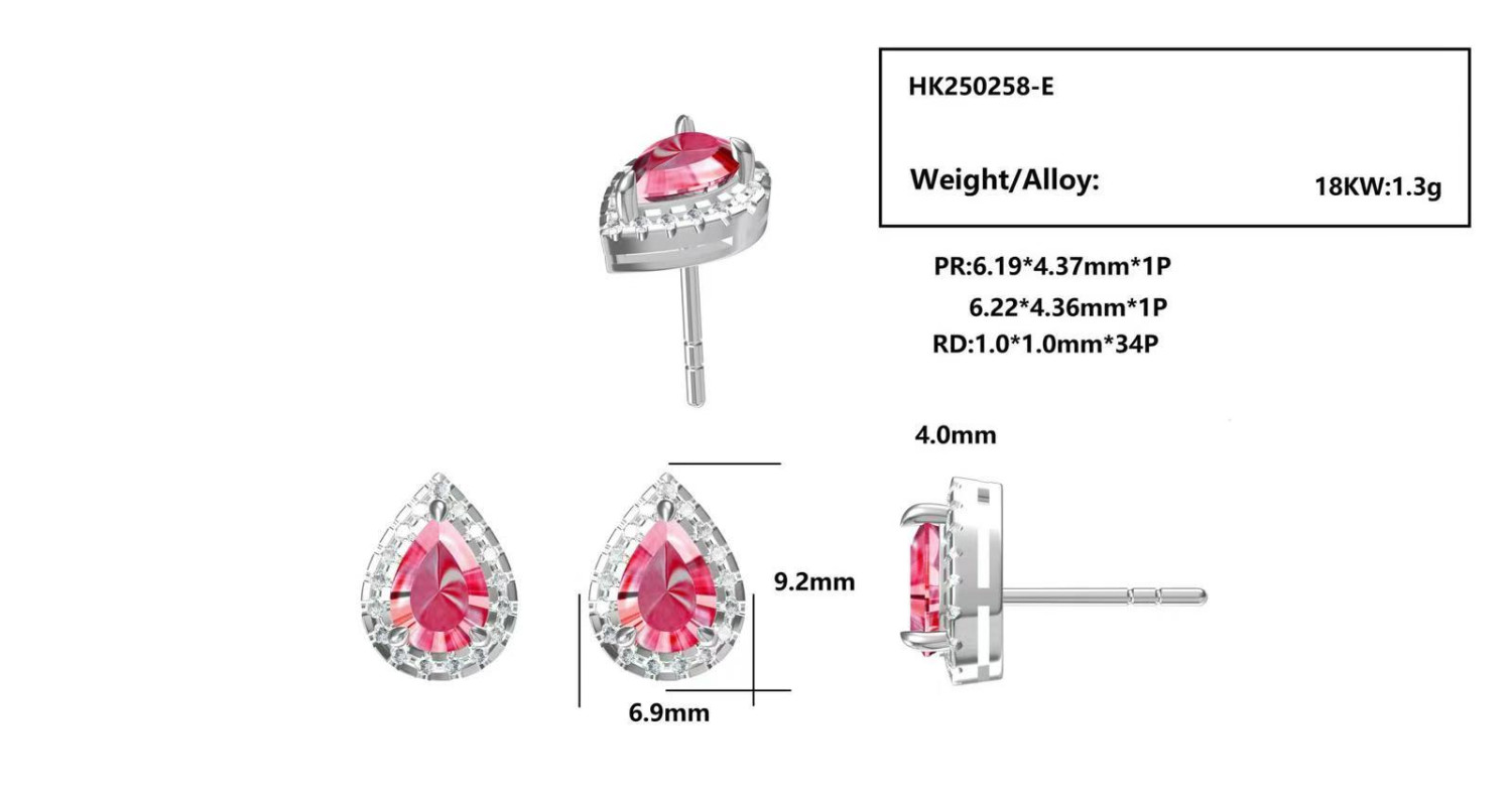 Emerald Earring / HK250258-E(PK-143E)