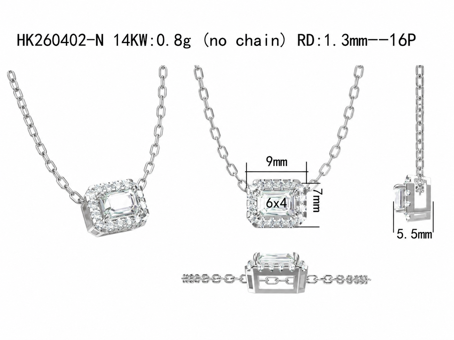 Diamond Necklace / HK260402-N
