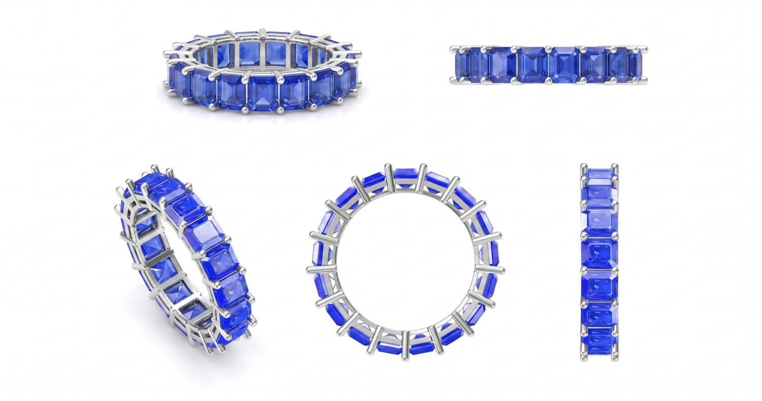 Eternity Ring with Blue Sapphire / HK2508036-R