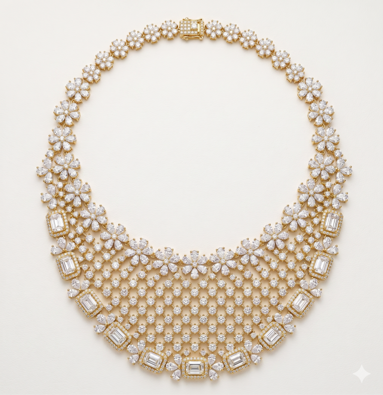 Gold and Diamond Necklaces / MDG-N-1484
