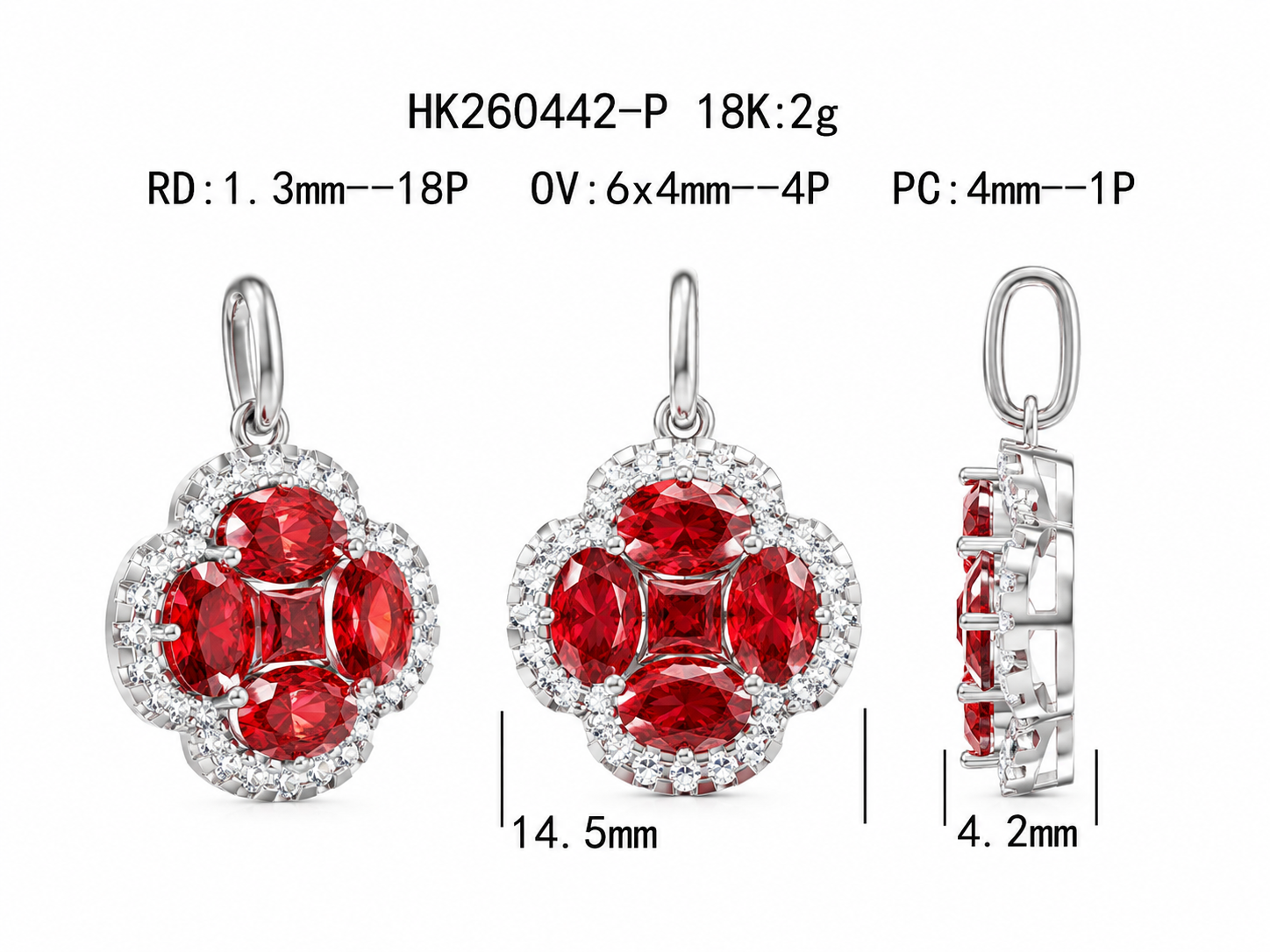 Diamond and Sapphire Pendant / HK260442-P