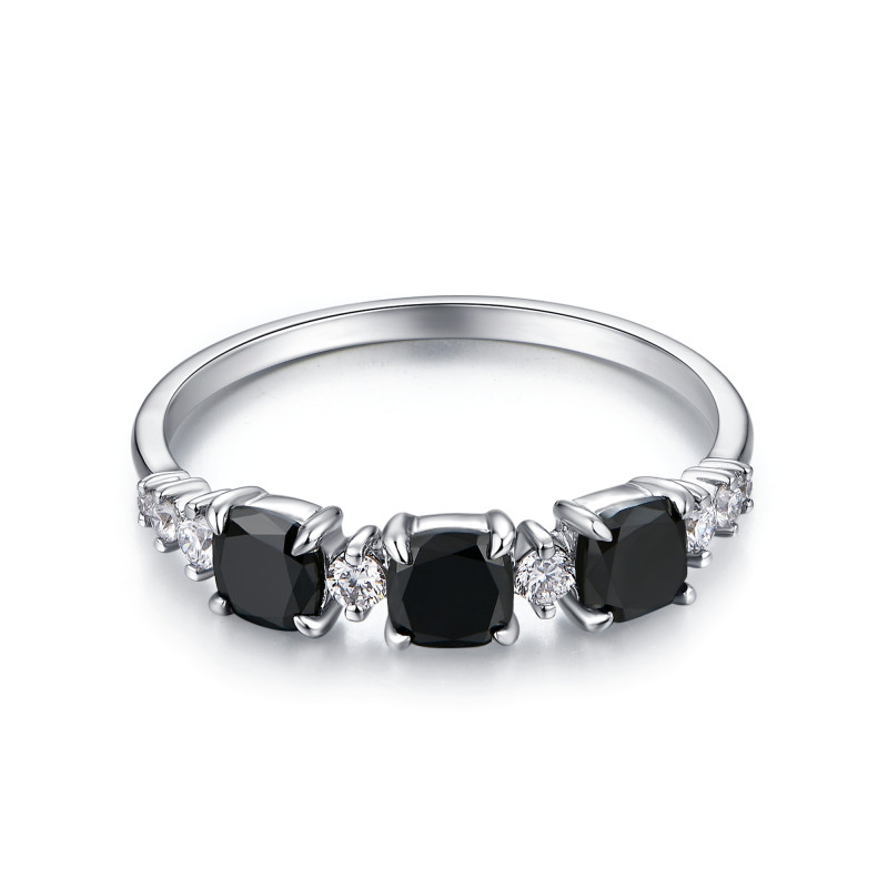 Three Eye Black Diamond Ring / PK-133R/ETR