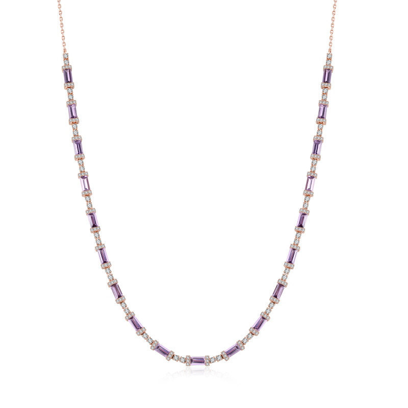 Pink Sapphire and Diamond Necklace / PK-16SN+1/MOSR
