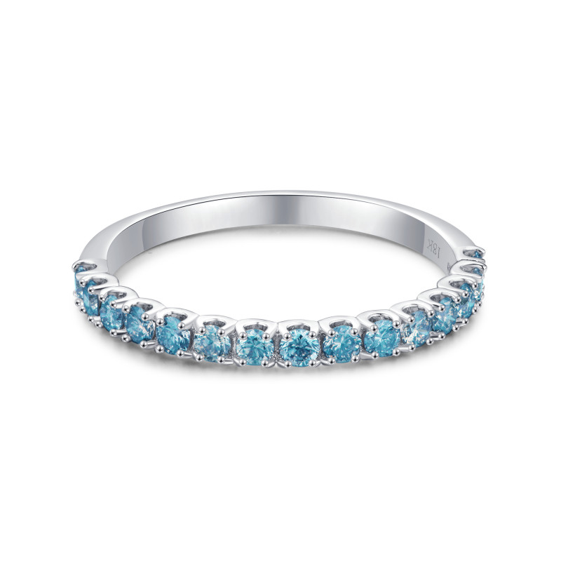 Classic Blue Diamond Half Eternity Ring / PK-15R+2/ECR