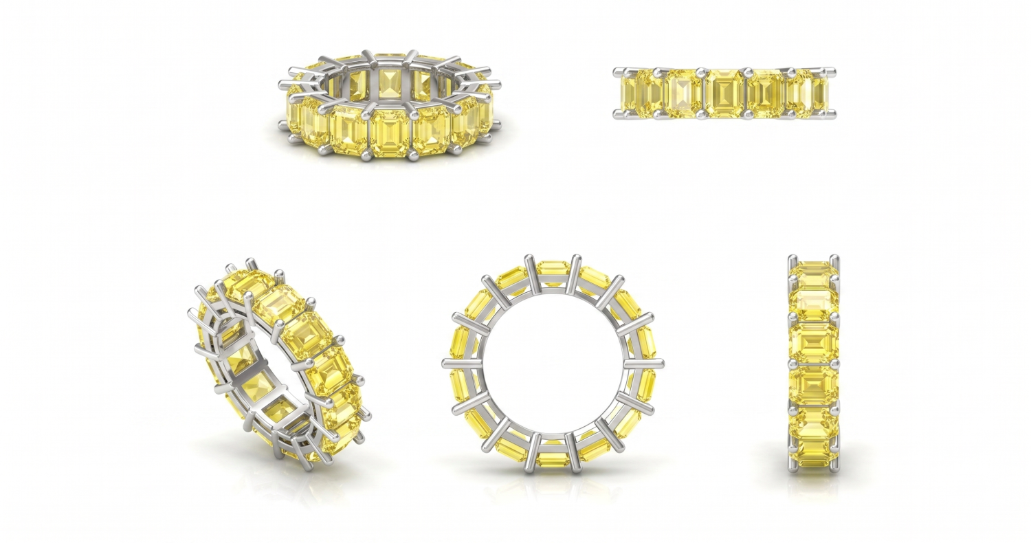 Eternity Ring with Yellow Sapphire / HK2508036-R