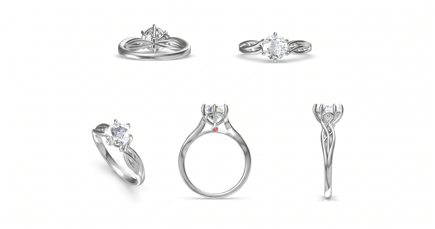 Solitaire Engagement Ring / HK2508001-R