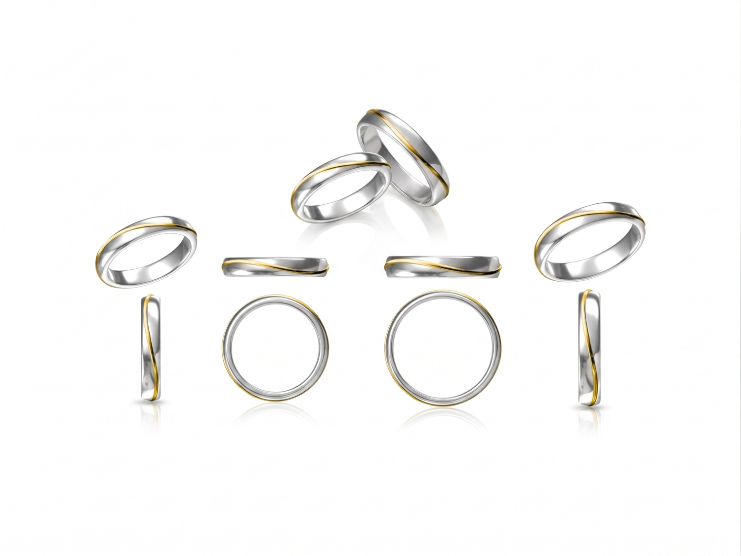 Wedding Band Ring Set / HK250912-R
