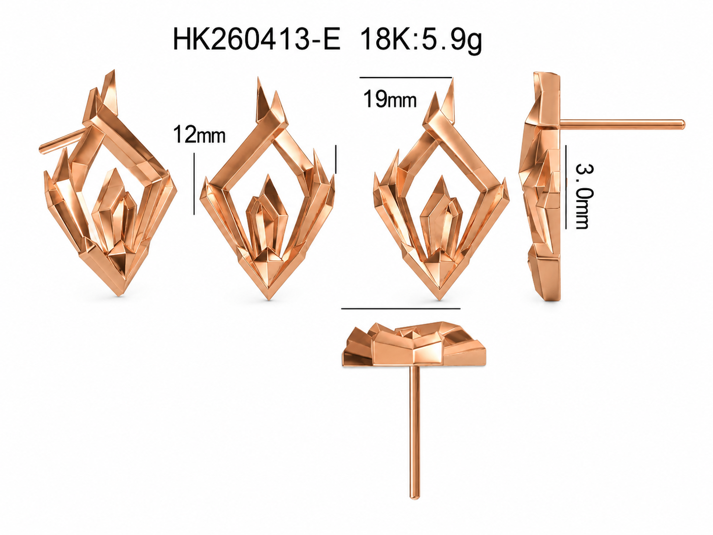 Gold Earring / HK260413-E