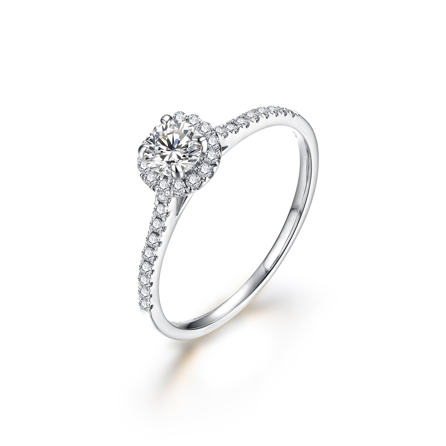 GIA Certified Round White Diamond Ring / PK-21R/COR